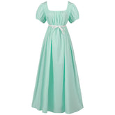 Women'S Renaissance Cosplay Costume Medieval Irish over Dress Chemise Short Sleeves Dress Gothic High Waist Gown Dress